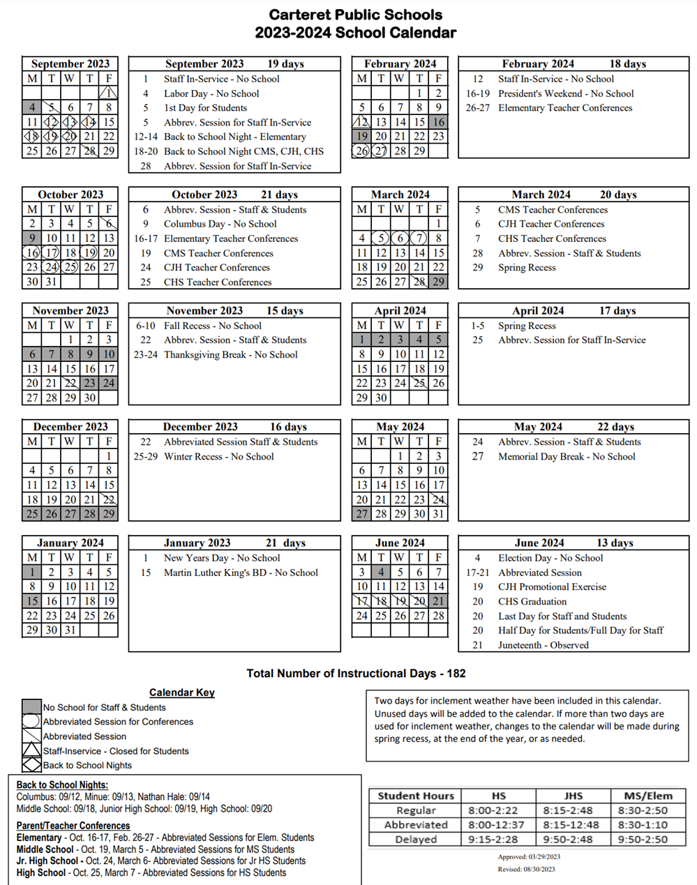 school calendar 23-24